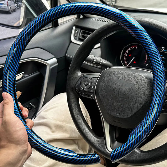 Carbon Fiber Laser Steering Wheel Cover – Anti-Slip
