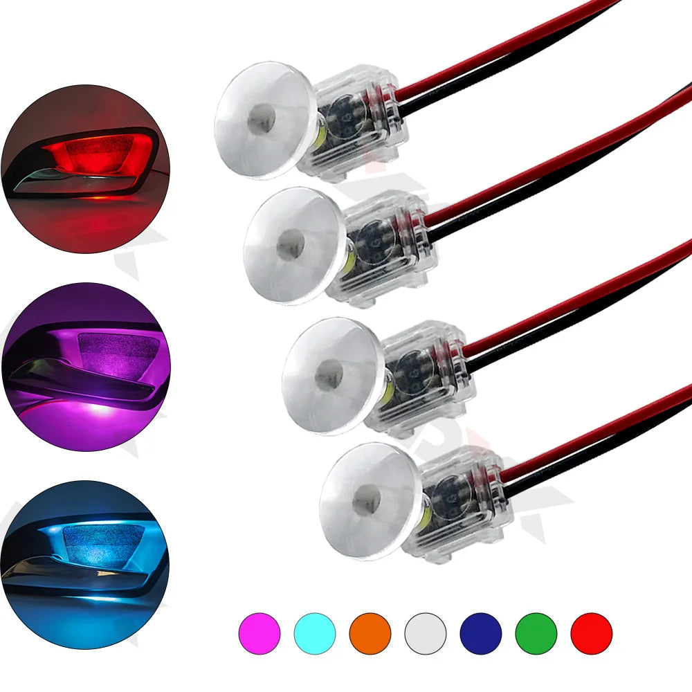 4PCS Mini Car Door Decoration Light