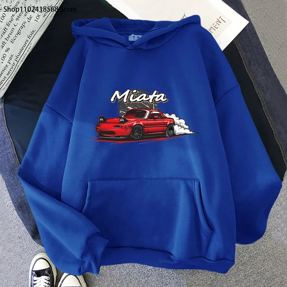 JDM Drift Culture Hoodie – Anime Car Print Unisex Sweatshirt