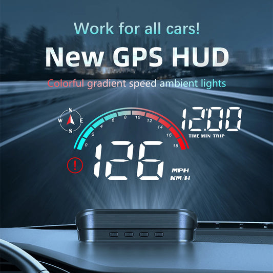 M22 Car HUD – GPS+Beidou Windshield Projector Digital Speedometer