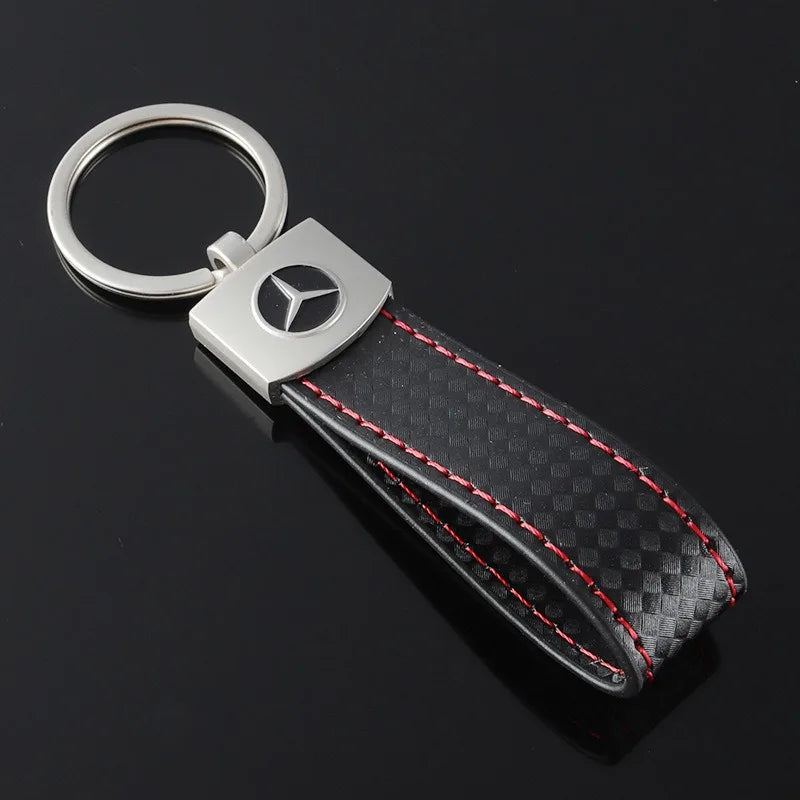 High Quality Metal Leather AMG Keychain