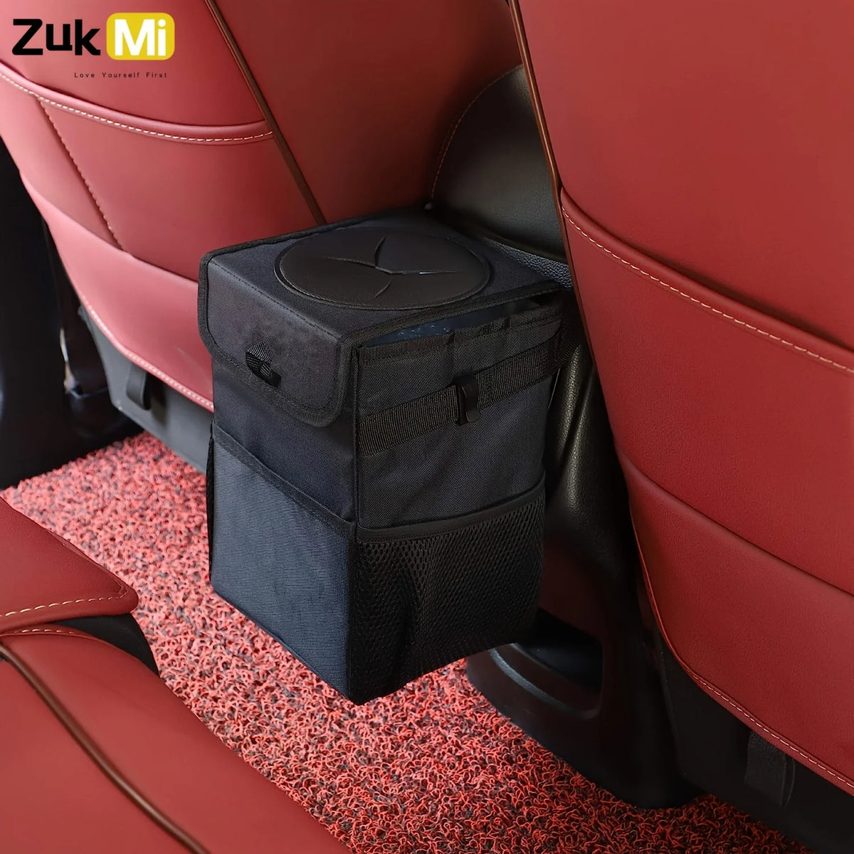 Collapsible Car Trash Can with Lid | Oxford Cloth
