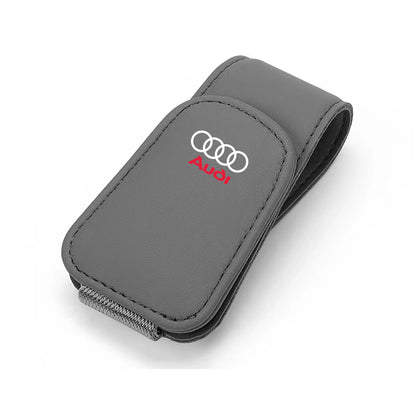 Car Sun Visor Glasses Clip – Leather Sunglasses & Card Holder