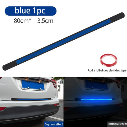 Car Rear Bumper Reflective Strip – Anti-Collision Rubber Trim (5 Colors)