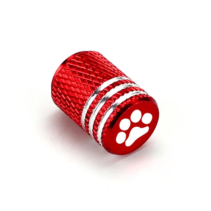 Paw Theme Tire Valve Caps
