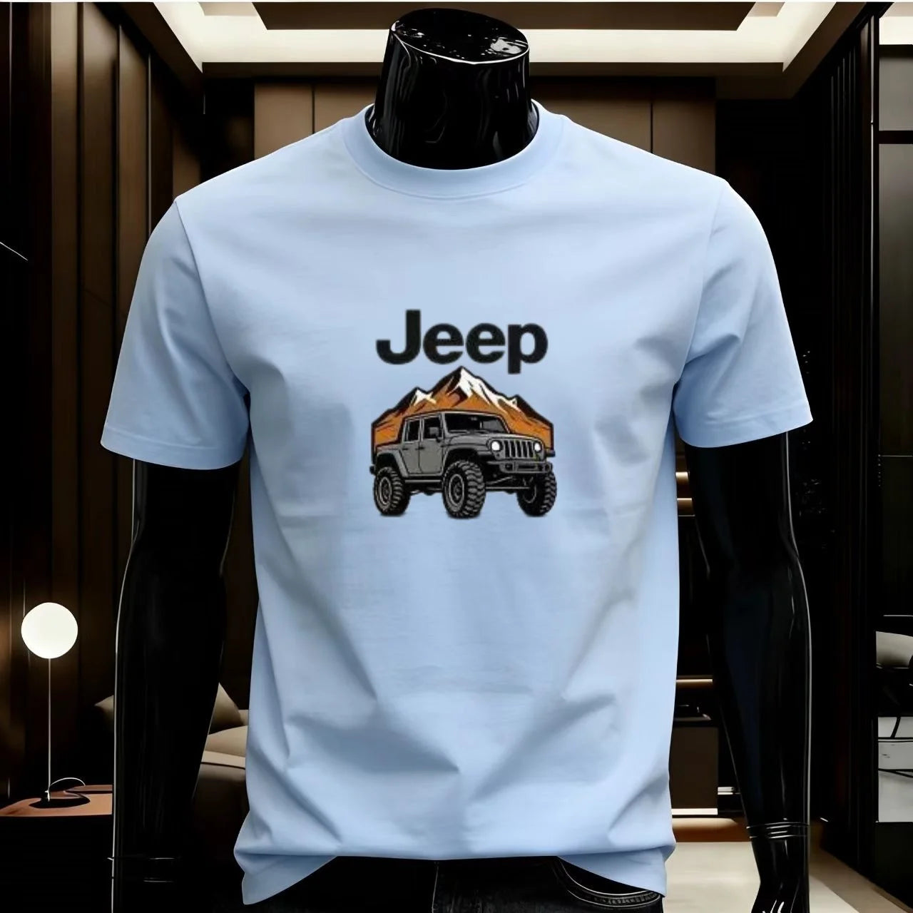 Off-Road Print Cotton T-Shirt – Men's Casual Summer Tee