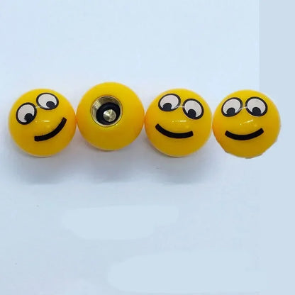 4Pcs/Set Smiley Ball Tire Valve Caps