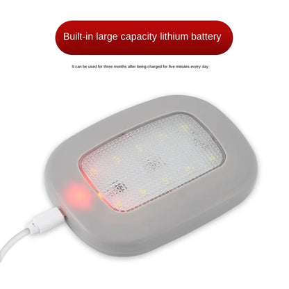 Magnetic Car Ceiling Light - 10 LED USB Interior Lamp