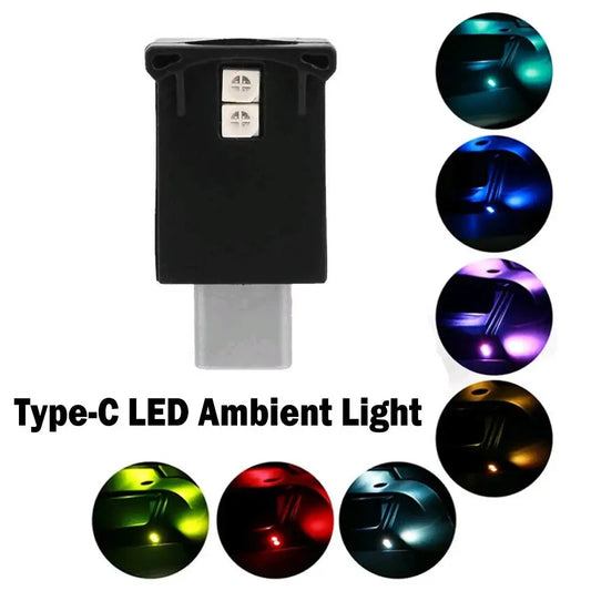 Type-C RGB Ambient Light – 8 Colors, Dynamic Gradient & Brightness Control