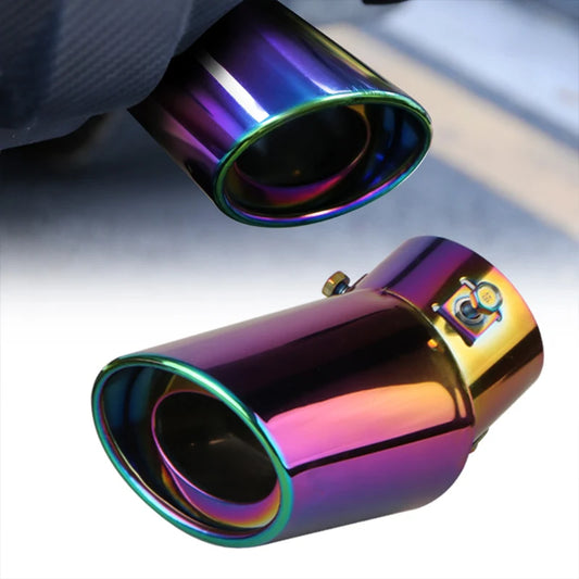 Stainless Steel Exhaust Muffler Tip - 2.5" Inlet Chrome & Color Finish