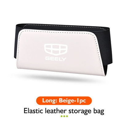 Car Seat Side Pocket Storage Bag – Elastic Leather Organizer