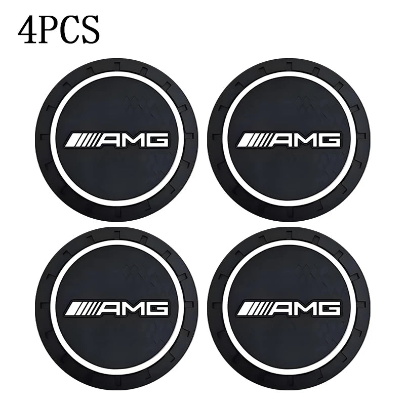Silicone Car Cup Holder Coasters – Non-Slip | Shockproof | Set of 4