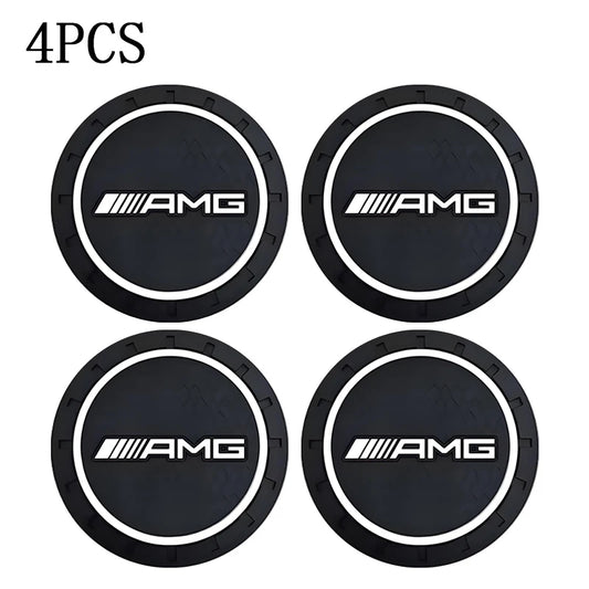 Silicone Car Cup Holder Coasters – Non-Slip | Shockproof | Set of 4