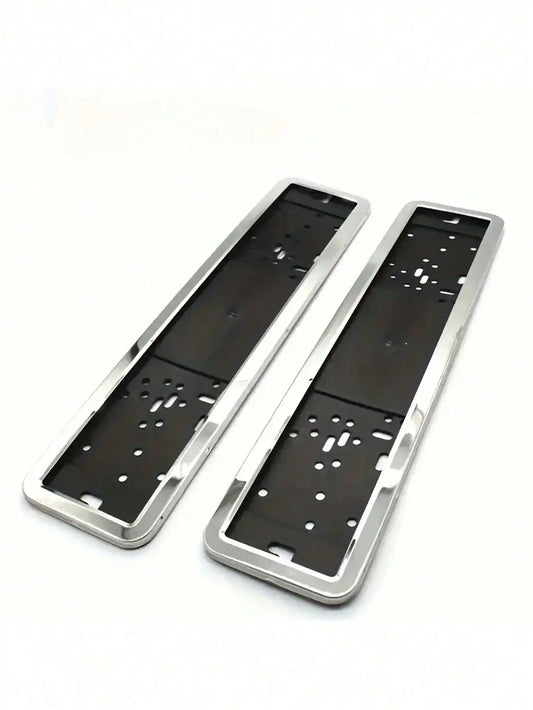 Polished Stainless Steel License Plate Frame – Set of 2
