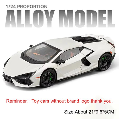 1:24 Scale Diecast Supercar Model with Sound & Light Pull Back