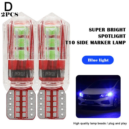T10 LED Car Bulbs - 2-Piece Color Accent Set
