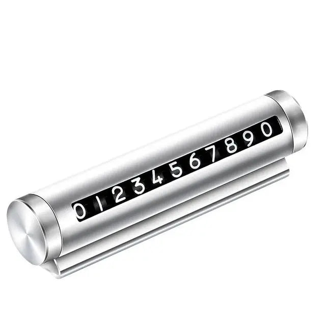Roller Temporary Parking Card with Aluminum Shell & Rotating Digits