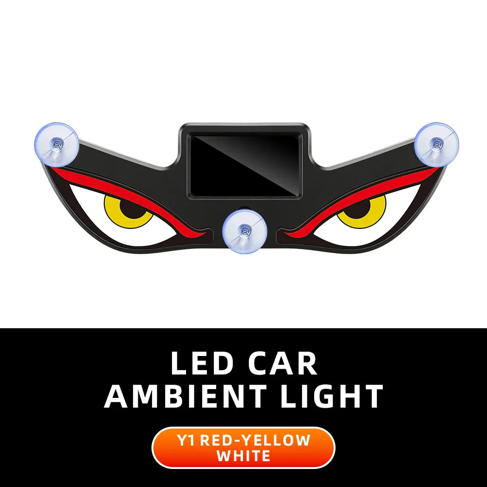Solar Car Ambient Light – Wireless LED Eye Lamp with Suction Cup