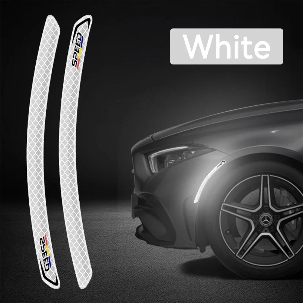 Car Wheel Arch Reflective Stickers – Safety Warning Strips (2 pcs)