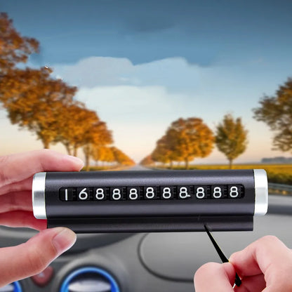 Roller Temporary Parking Card with Aluminum Shell & Rotating Digits