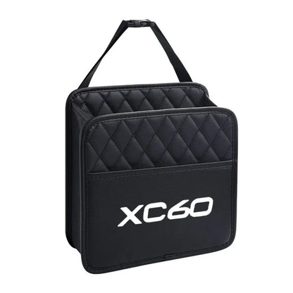Leather Car Seat Middle Storage Bag – Quilted Handbag Organizer