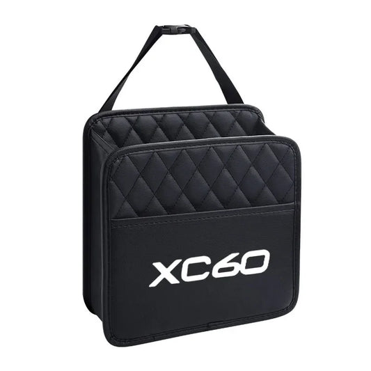 Leather Car Seat Middle Storage Bag – Quilted Handbag Organizer