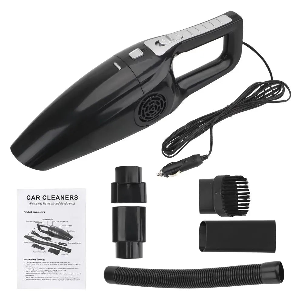 Portable Car Vacuum Cleaner 120W – Wet & Dry Dual-Use 12V