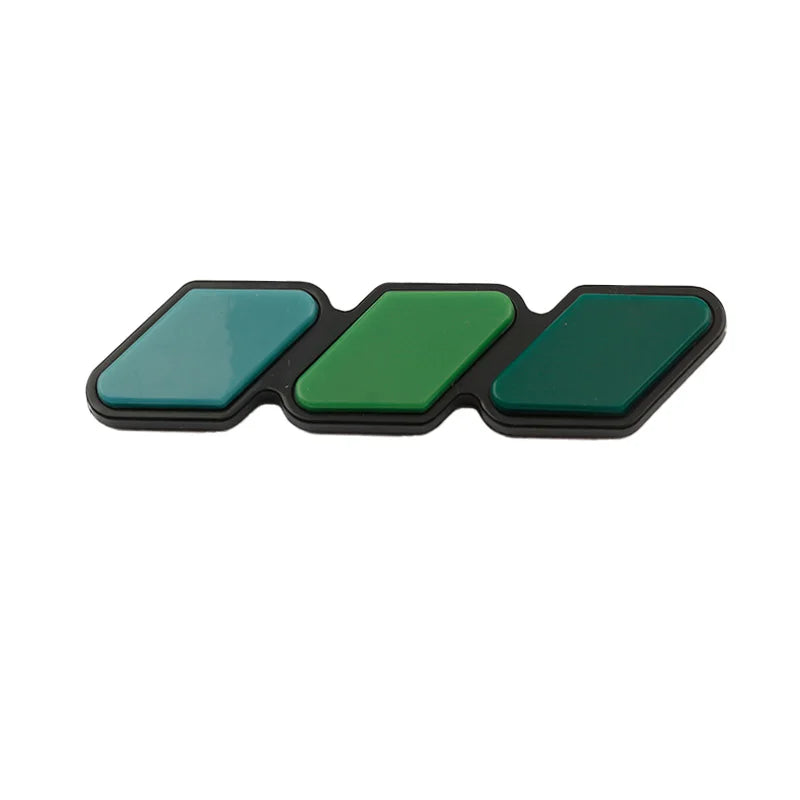 3D Tri-Color Front Grille Emblem Sticker – Car Badge Decal