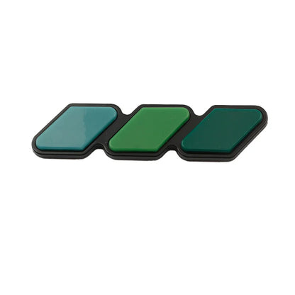 3D Tri-Color Front Grille Emblem Sticker – Car Badge Decal