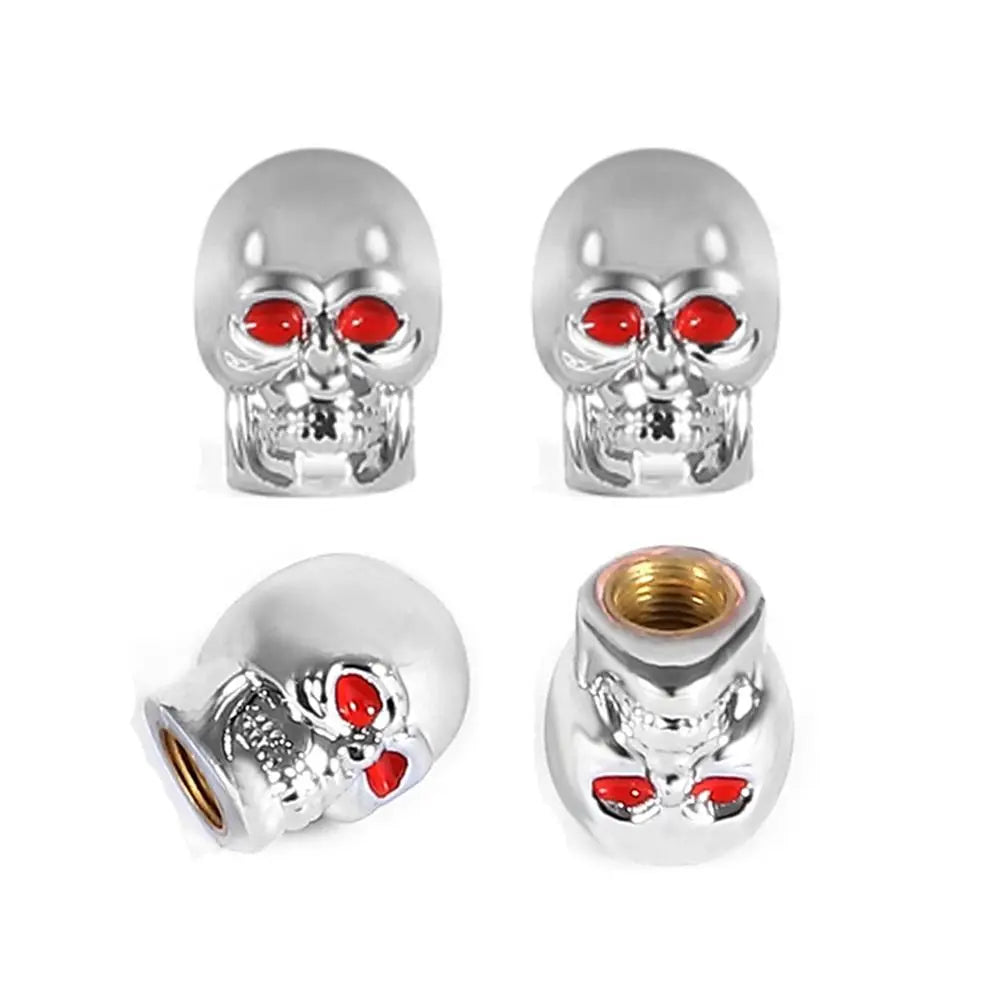 4PCS Set Skull Style Valve Cap