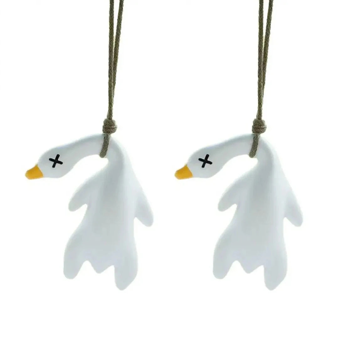 Color-Changing Duck Car Ornament – Rearview Mirror Pendant (2 Pcs)