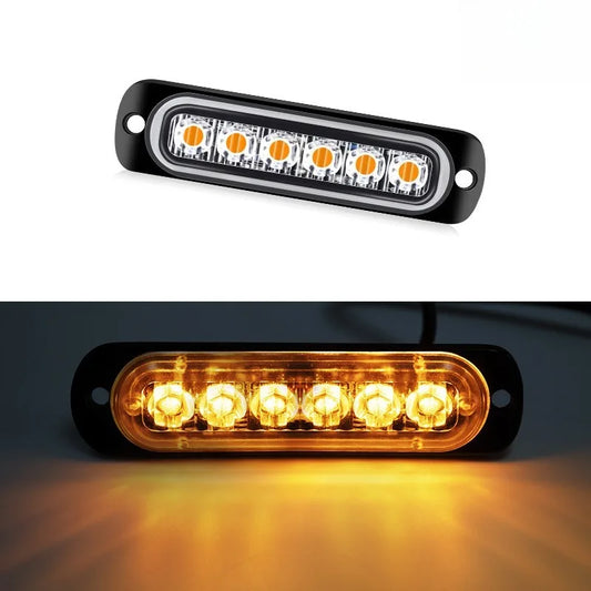 2-Piece LED Strobe Warning Light Kit 12V/24V