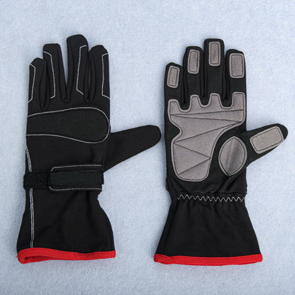 Breathable Karting Gloves – Full Finger, Nylon, M / L / XL