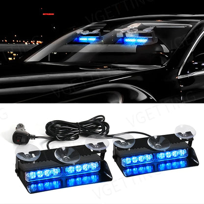 2-in-1 LED Strobe Light Bar - 12V Front Warning Light