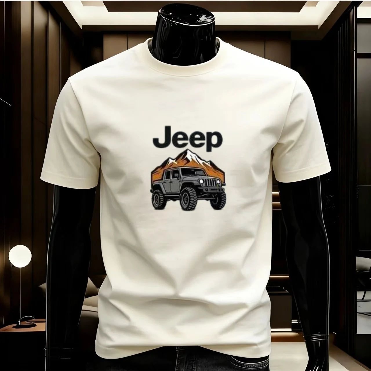 Off-Road Print Cotton T-Shirt – Men's Casual Summer Tee