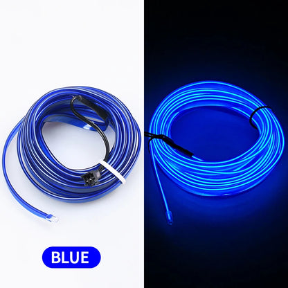 5m Car Interior LED Strip Light – USB Ambient Atmosphere Lamp (5V DIY)
