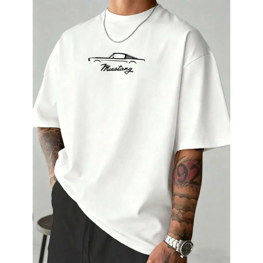 Vintage Classic Car Line Art T-Shirt | Minimalist Muscle Car Tee