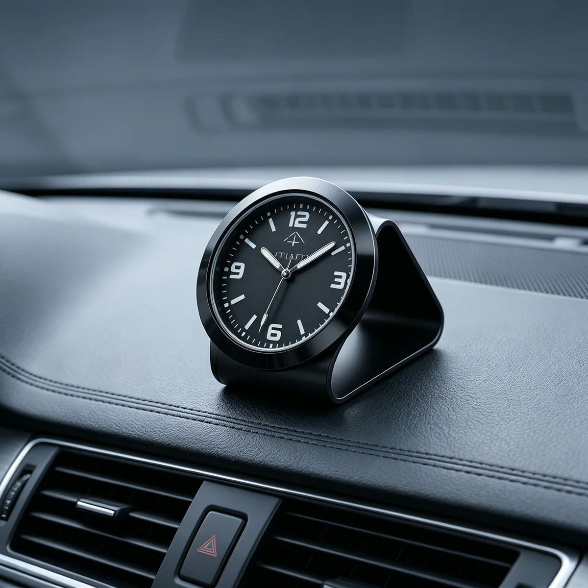 Luminous Mini Car Dashboard Clock – Quartz Analog Air Vent Mount