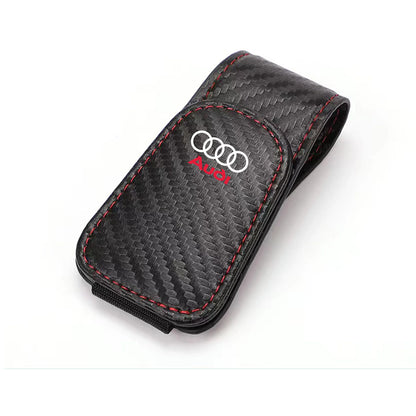 Car Sun Visor Glasses Clip – Leather Sunglasses & Card Holder