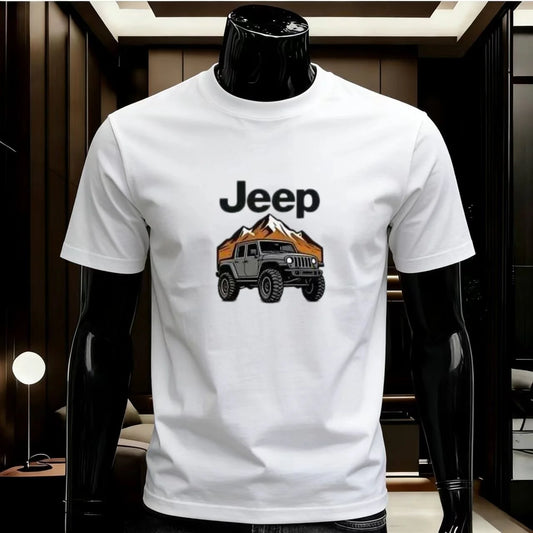 Off-Road Print Cotton T-Shirt – Men's Casual Summer Tee