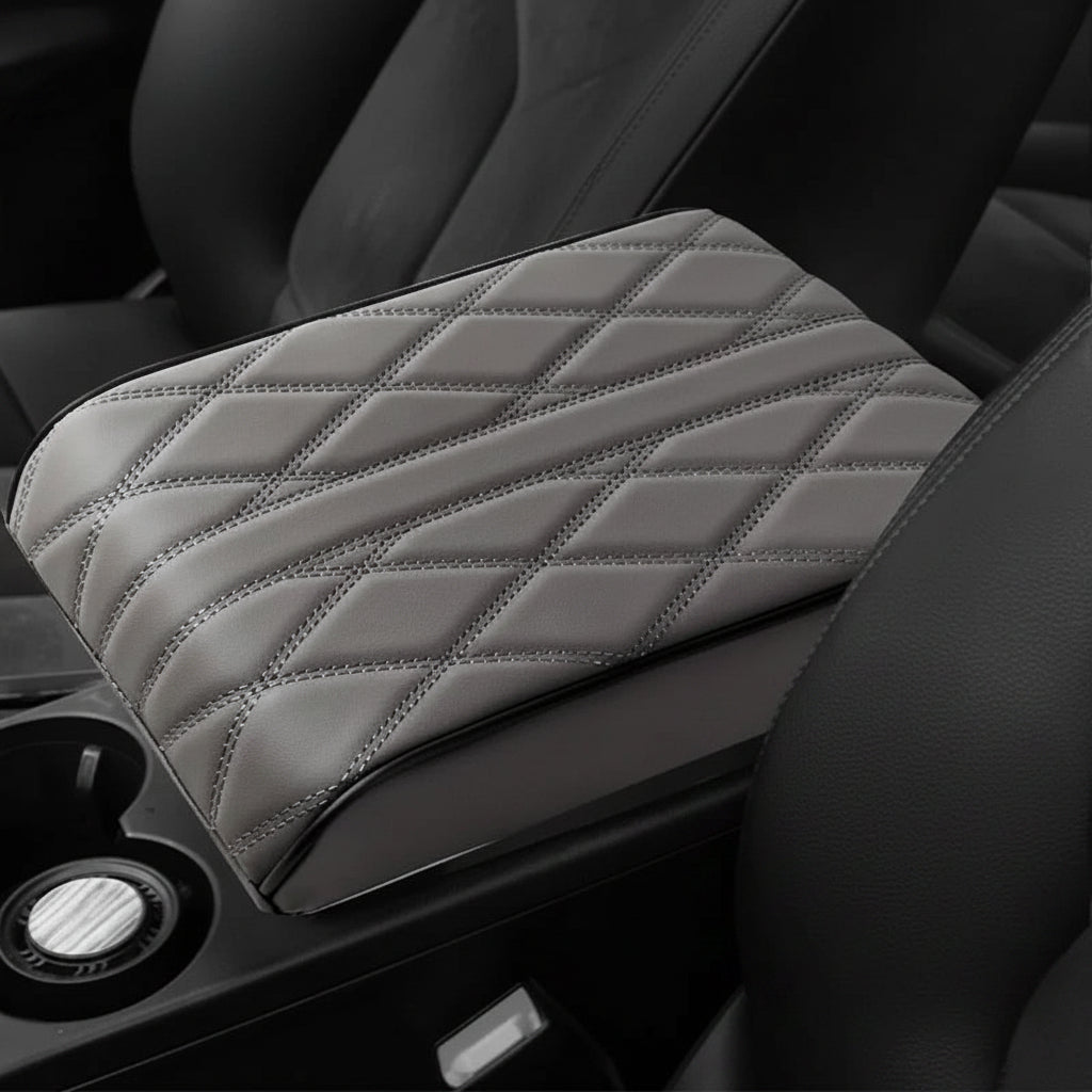 Wave Embroider Leather Car Armrest
