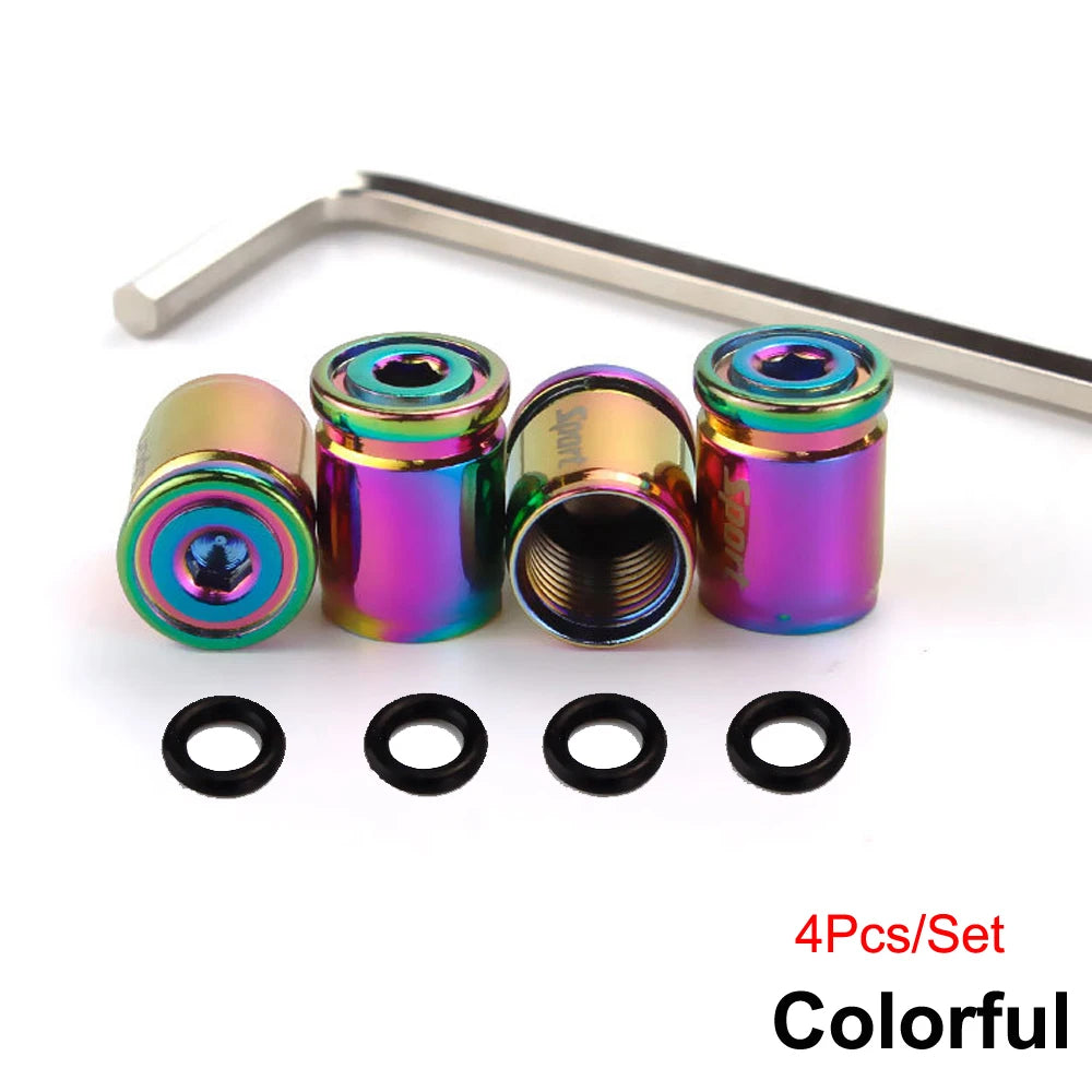 Zinc Alloy Valve Stem Caps for Cars - Sport Style Set of 4