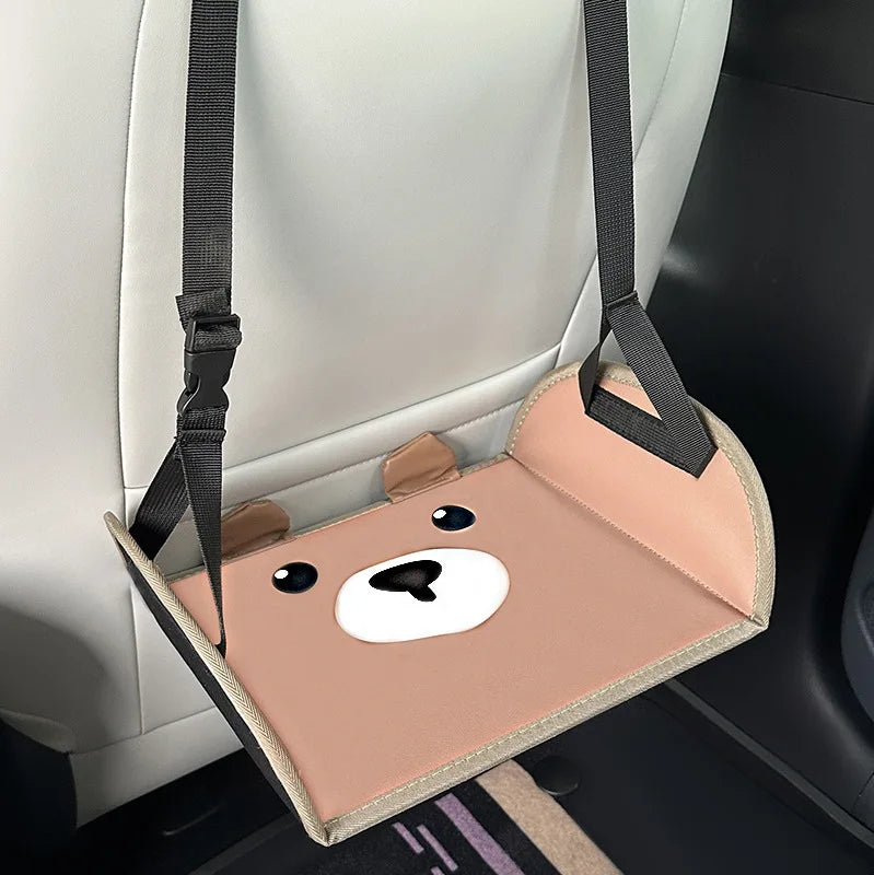 Kids Car Seat Foot Rest - Cartoon Backseat Hammock