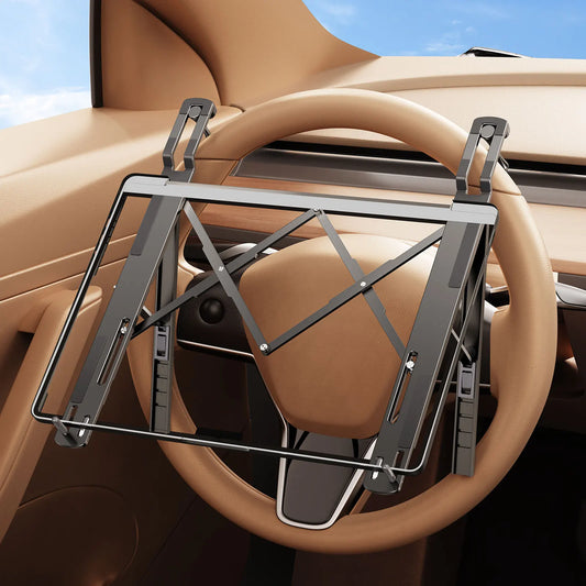 Car Steering Wheel Laptop Stand | Adjustable Desk