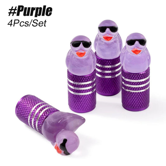 Duck Valve Stem Caps for Cars - Cute Tire Valve Covers Set of 4