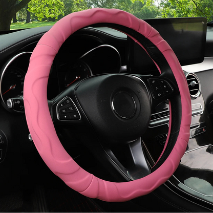 Lamb Skin Texture Sports Steering Wheel Cover