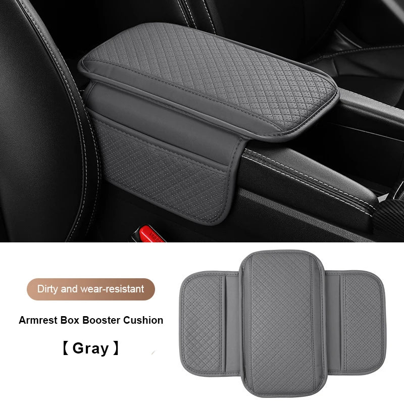Car Armrest Cushion – Center Console Pad with Storage Pocket