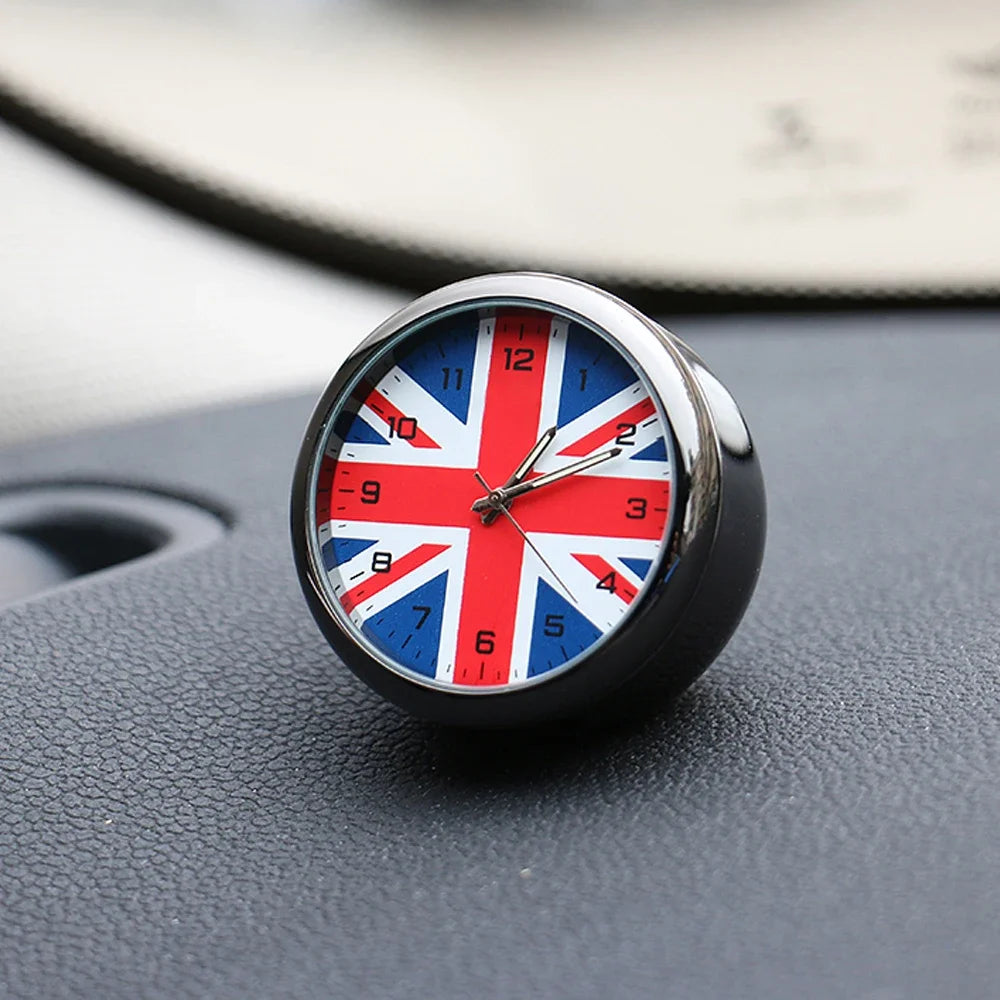 Car Dashboard Clock Ornament – Union Jack Interior Decoration Watch
