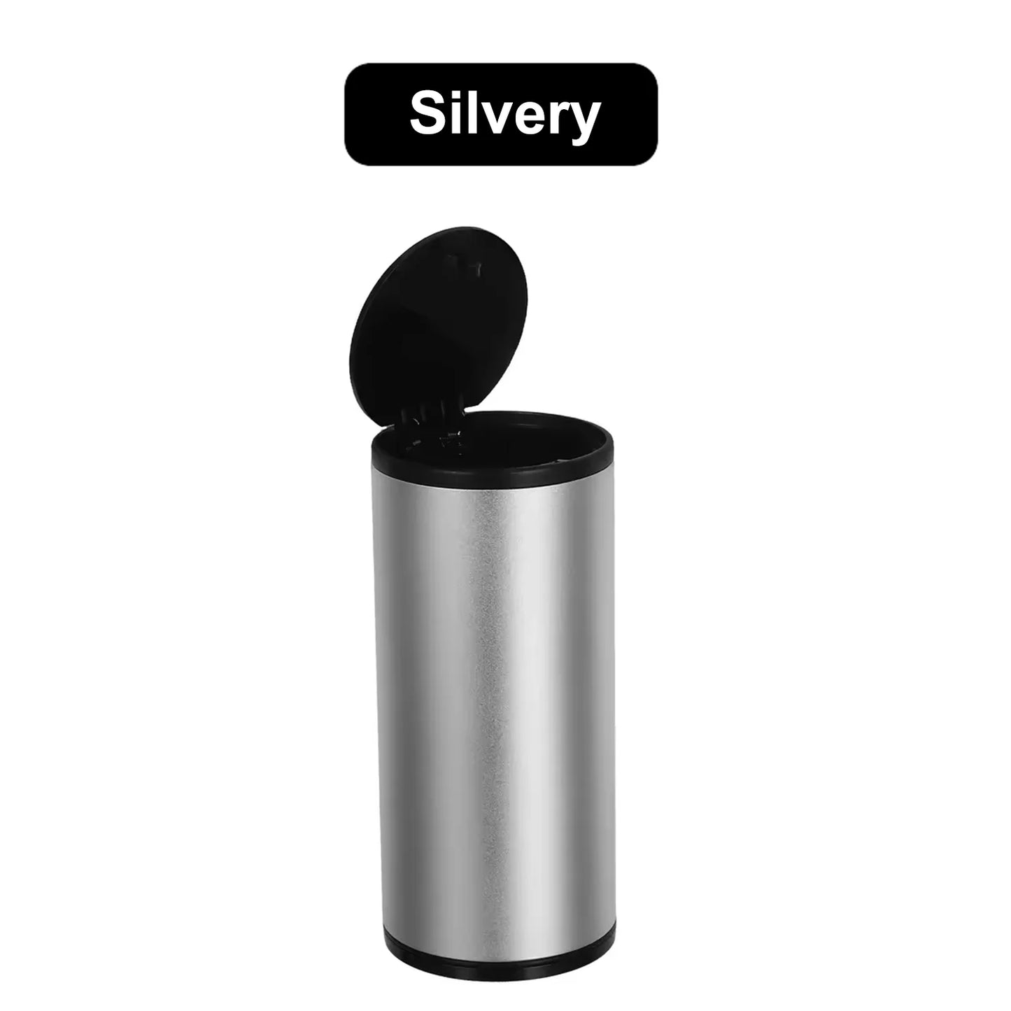 Car Trash Bin – Alloy Press-Type Garbage Can for Car & Desktop