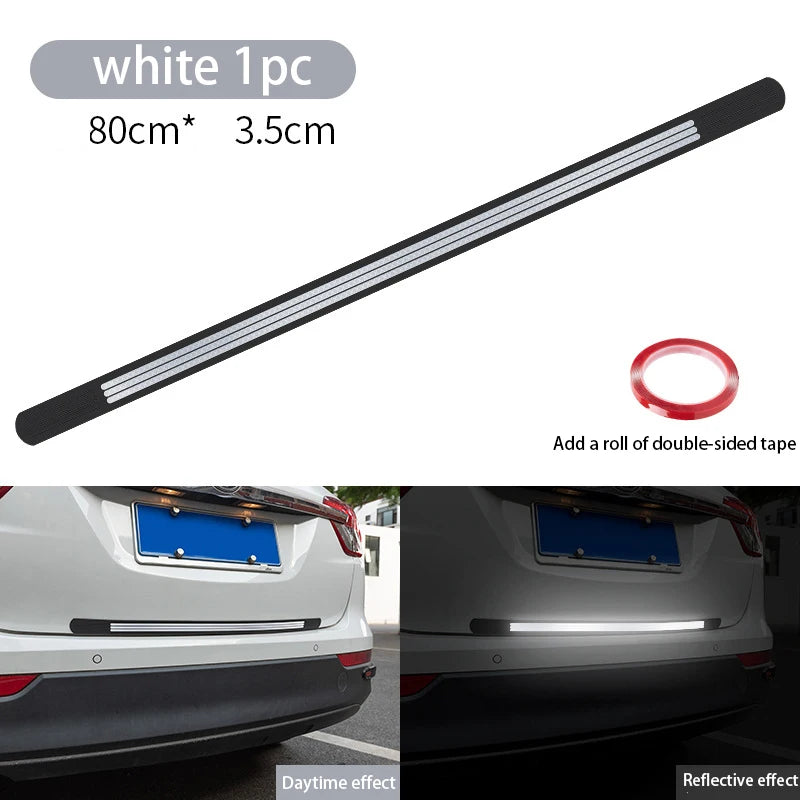 Car Rear Bumper Reflective Strip – Anti-Collision Rubber Trim (5 Colors)